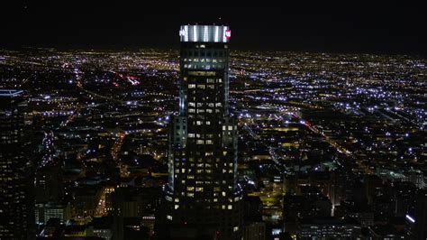 5k Stock Footage Aerial Video Approach Us Bank Tower In Downtown Los