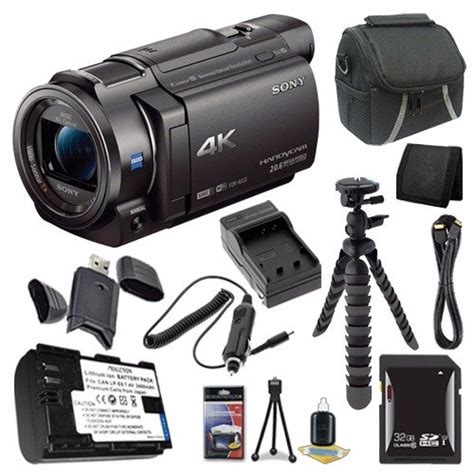 Sony Fdr Ax33 4k Ultra Hd Handycam Camcorder Kit 27242886100 Ebay