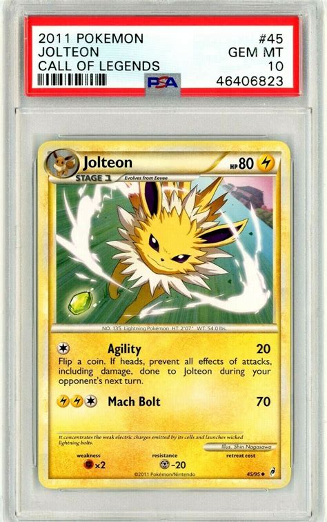 1995 Jolteon Pokemon Card Value Canvas Nexus