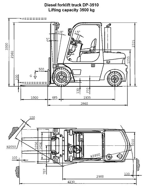 forklift dimensions google search demo reel drawings