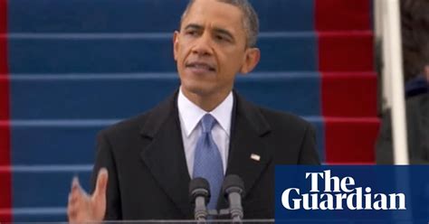 Barack Obamas Inauguration Speech In Full Video Us News The Guardian