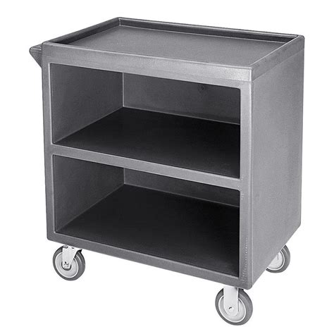 Cambro Bc3304s191 Granite Gray Three Shelf Service Cart With Three