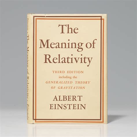 Meaning Of Relativity First Edition Signed Albert Einstein