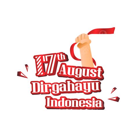 Gambar Dirgahayu Indonesia Desain Stiker Vektor Hari Kemerdekaan