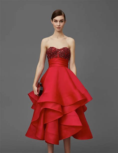 Elegant Tea Length Cocktail Dresses 2017 Short Santin Beaded Crystal Sequins Layers Party