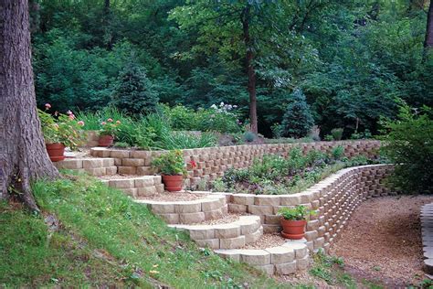 They not only prevent erosion, but also create flat space. Keystone Garden Wall® LANDSCAPE RETAINING WALL BLOCK ...