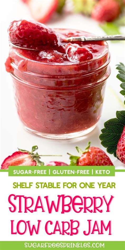 Our homemade jam has a beautiful, intense strawberry flavor, low in sugar, and is so simple to make you'll never want to buy store bought jam again! Shelf Stable Low Carb Strawberry Jam Canning Recipe! in ...