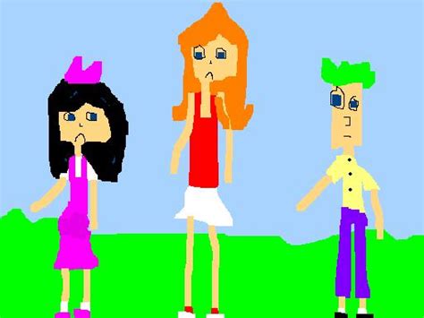Image Ferb Candace And Isabella Looking Sad Phineas And Ferb