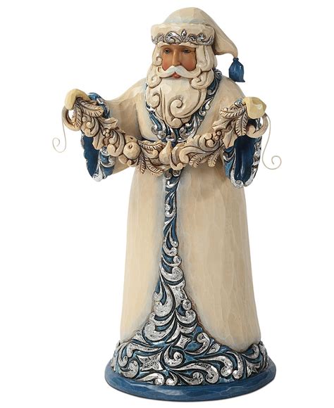Jim Shore Blue And Silver Santa Collectible Figurine And Reviews Shop