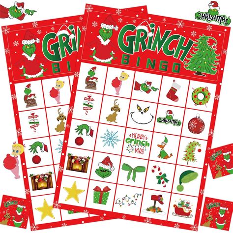 Buy Christmas Bingo Game For Kids 24 Players Cards For Adults Christmas