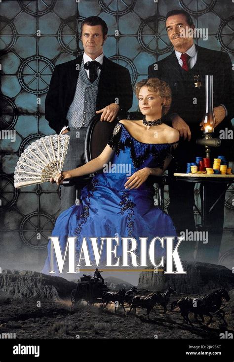 Mel Gibson Jodie Foster And James Garner Film Maverick 1994