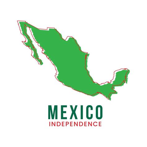 Mapa De Contorno De La Plantilla De Diseño Vectorial De México