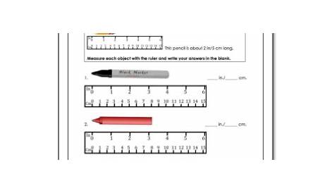 Measuring (Inches and Centimeters) Worksheet