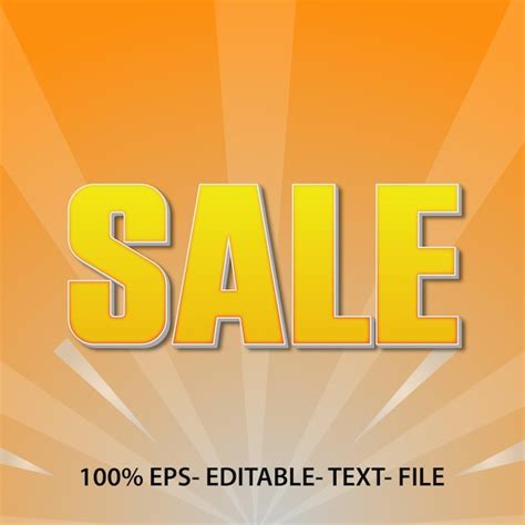 Premium Vector Sale Editable Style Text Effect