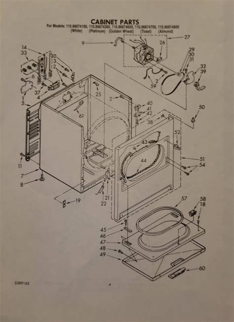 Kenmore Dryer Parts Schematic
