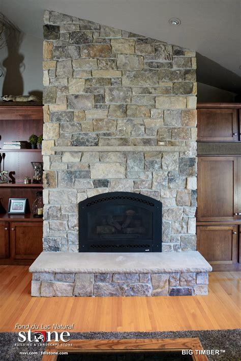 big timber™ interior fireplace fond du lac natural stone