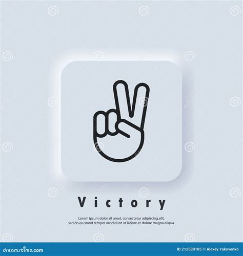 Victory Logo Sign Of Victory Or Peace Hand Gesture Of Human Two