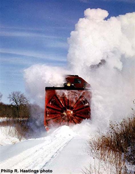 Winter Train Rotary Snow Blower Train Snow Plow Scenic Routes