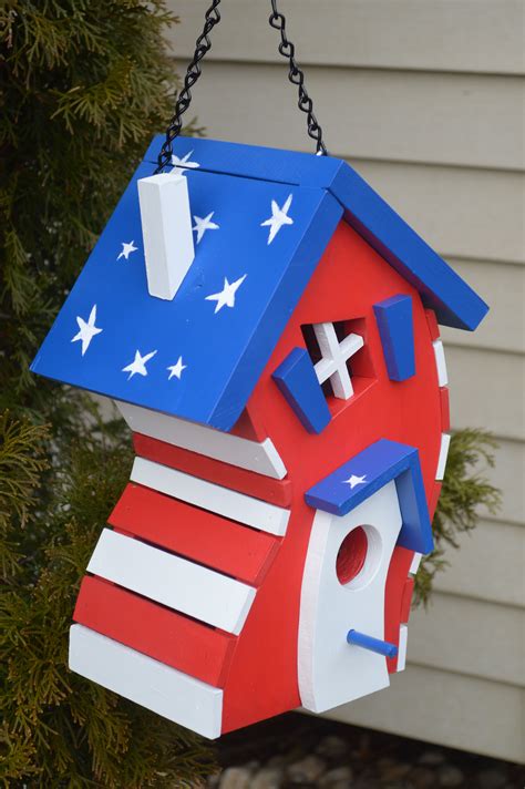 My Patriotic Birdhouse Bird Houses Outdoor Decor Bird House