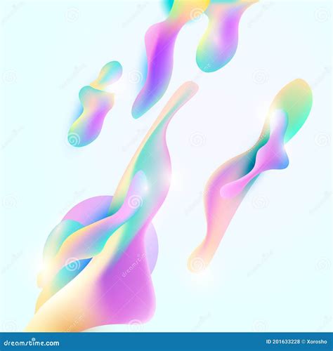 Abstract Background With Liquid Colored Bubbles Stock Vector