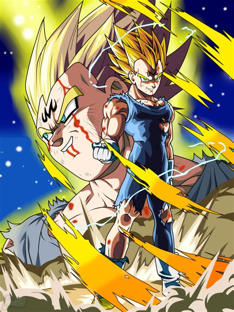 Majin Vegeta Poster By Frost Z On Deviantart Anime Dragon Ball