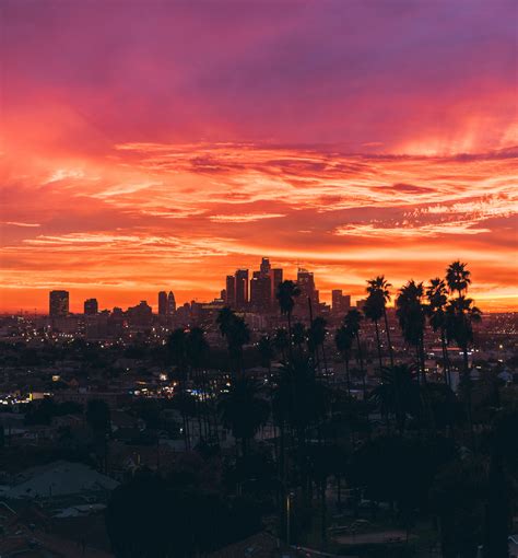La Sunset Los Angeles Sunset Sunset Sky Aesthetic