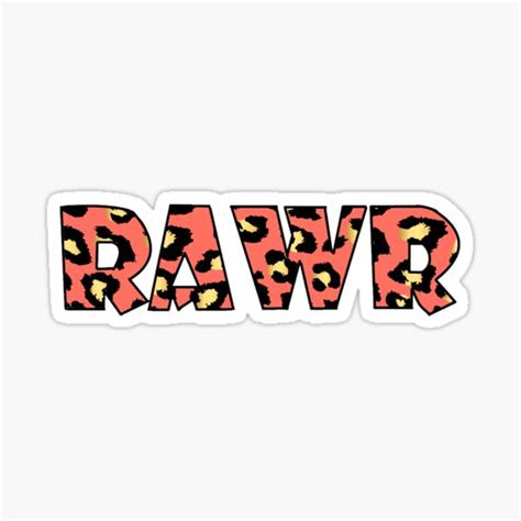 Rawr Sticker For Sale By Priyankajustine Redbubble