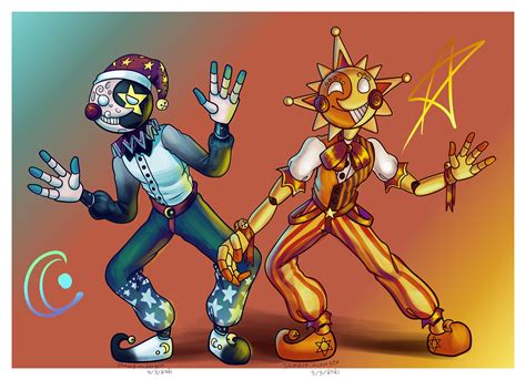 I Made Stylizedredesigned Versions Of The Sun And Moon Animatronics