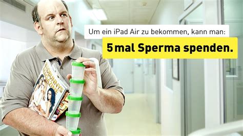 iPad Air für mal Sperma spenden oder zu Yello Strom