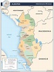 Albania - administrative • Map • PopulationData.net