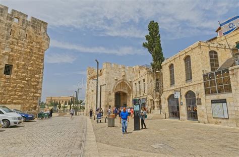 Jaffa Gate Entrance In Jerusalem Editorial Stock Image Image Of Gate