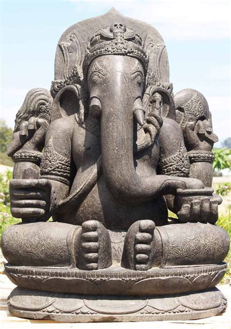 Check spelling or type a new query. View the Large Stone Garden Ganesh Sculpture 48" | Ganesh ...