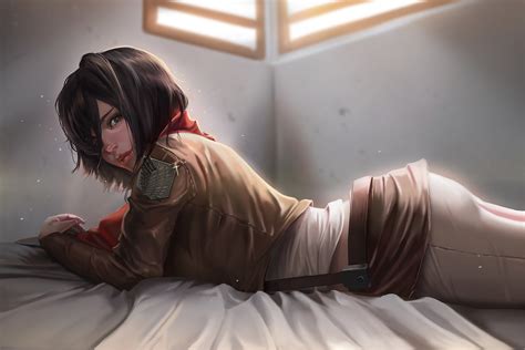 Masa St Mikasa Ackerman Shingeki No Kyojin Anime Girls Esmer