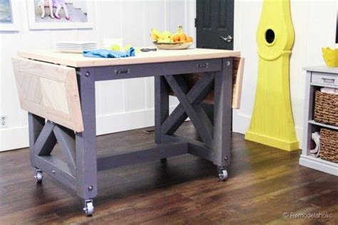 Convertible Kitchen Island Storage Table From Remodelaholic Kitchen