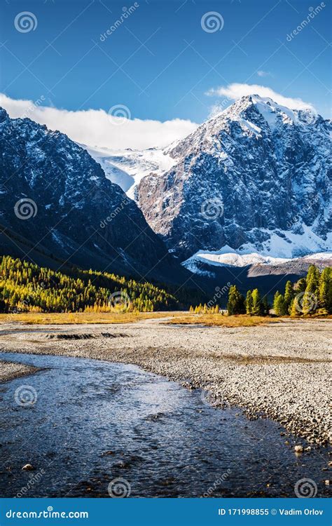 Aktru River Valley Stock Image Image Of Altai Range 171998855