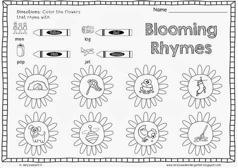 Free Rhyming Worksheets Kindergarten Worksheet Introducing Patterns To Kindergarten Learn My