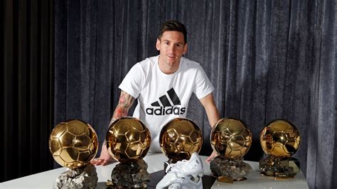 Five Time Ballon Dor Winner Lionel Messi Receives Platinum Boot From