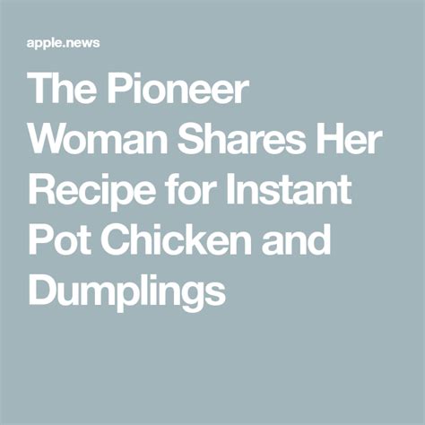 Use 2 forks to remove the chicken from the bones. The Pioneer Woman Shares Her Recipe for Instant Pot ...