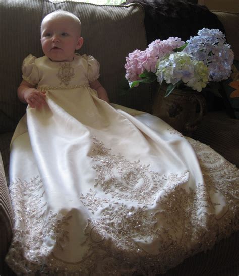 Custom Christening Or Baptism Dress Made From Your Wedding Etsy