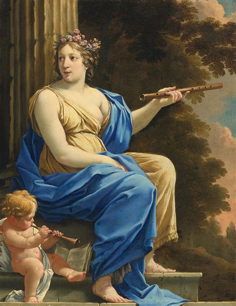Euterpe The Muse Of Music And Lyric Poetry Painting By Simon Vouet
