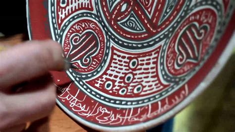 Engraving A Ceramic Plate With Persian Poem Youtube