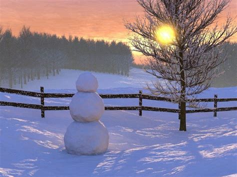 Snowman Winter Magic Winter Scenes I Love Winter