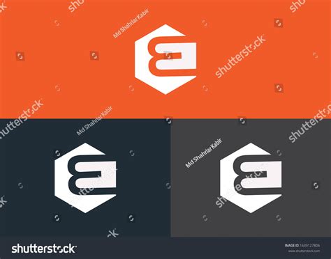 E Letter Logo Design With Template Royalty Free Stock Vector