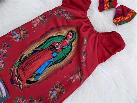 virgen de guadalupe dress with bow our lady of guadalupe dress vestido de la virgen de