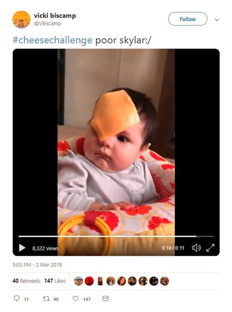 The Cheese Challenge Has Parents Throwing Slices On Their Babys Faces
