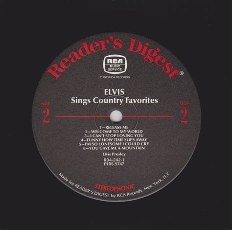 Rda 242 D Elvis Sings Country Favourites