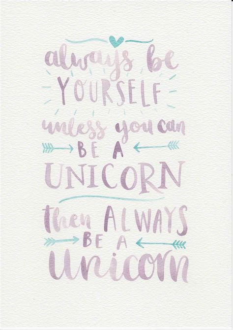 As a parent, i love every one of these 51 inspirational quotes for kids. Unicorn Quote, Purple Mint Nursery Art, Watercolor ...