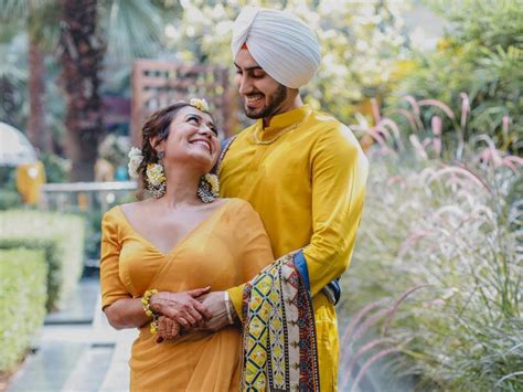 Neha Kakkar Wedding Photos Neha Kakkar And Beau Rohanpreet Singh Twin In Yellow At Their