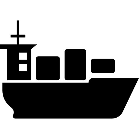 Zee Schip Met Containers Gratis Iconen