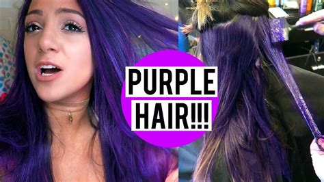 My New Hair I Dyed My Hair Purple Youtube